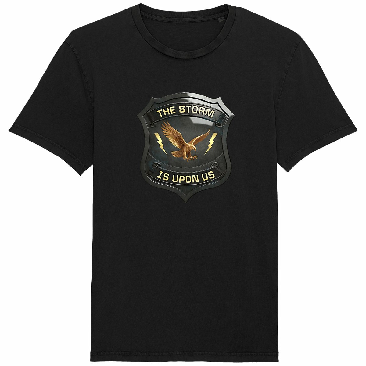 Image back ❀ T-Shirt Mi-Léger Unisexe Vintage ~Premium ✦ THE STORM IS UPON US [🌐 EN] ✨