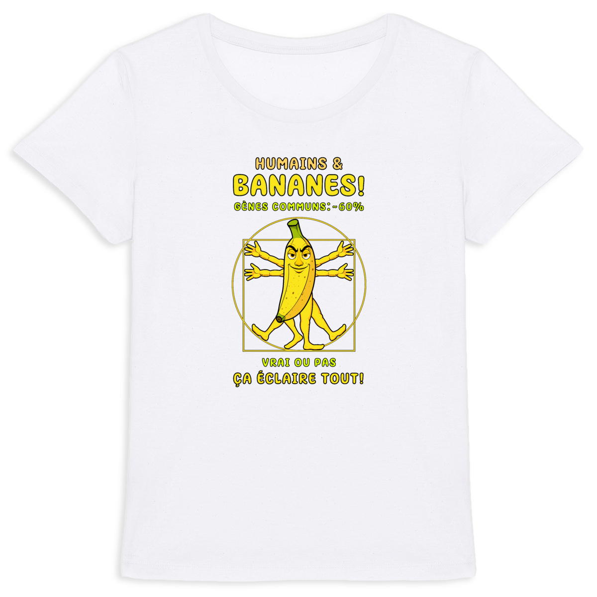 Image back ❀ T-Shirt Mi-Léger Femme ~Premium+ ✦ LA BANANE DE VITRUVE [🌐 FR] ✨