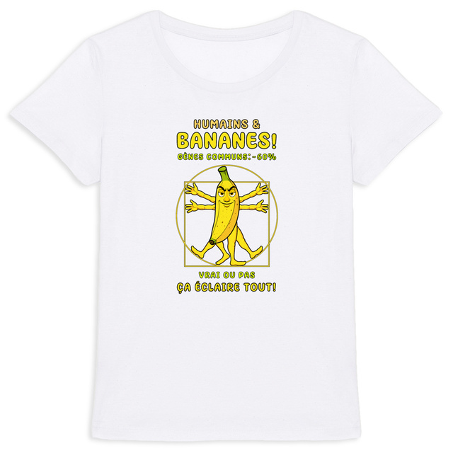 Image back ❀ T-Shirt Mi-Léger Femme ~Premium+ ✦ LA BANANE DE VITRUVE [🌐 FR] ✨