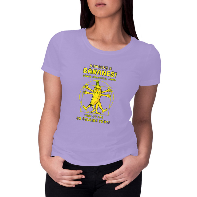 Image front ❀ T-Shirt Mi-Léger Femme ~Premium+ ✦ LA BANANE DE VITRUVE [🌐 FR] ✨