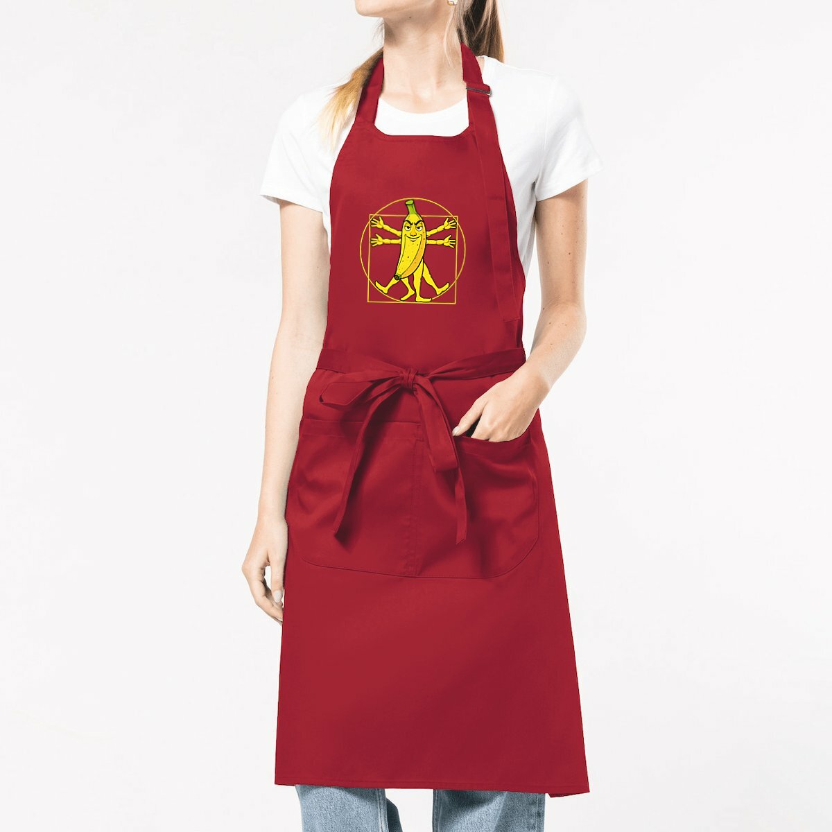 Image front ❀ Tablier Épais Unisexe ~Premium+ ✦ LA BANANE DE VITRUVE [🌐 FR] ✨