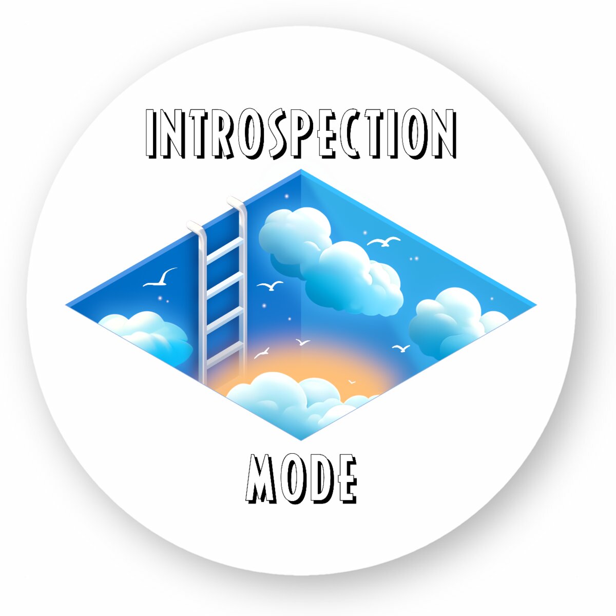 Image front ❀ Autocollant Rond / Sticker ~Premium ✦ INTROSPECTION MODE [🌐 INT] ✨