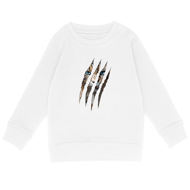 Image back ❀ Sweat-Shirt Standard Unisexe Enfant ~Premium ✦ LA GRIFFE DU CHAT [🌐 INT] ✨