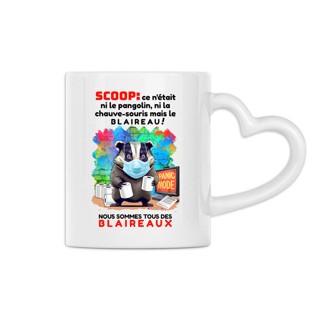 Image back ❀ Mug Céramique Avec Ance En Forme De Cœur Imprimé Sur Chaque Côté  ✦ PANIC MODE [🌐 FR] ✨
