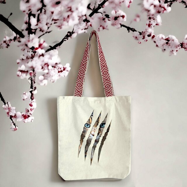 Image front ❀ Totebag Ethnique ~Premium+ ✦ LA GRIFFE DU CHAT [🌐 INT] ✨