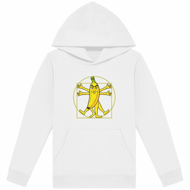 Image back ❀ Sweat-Shirt Standard à Capuche Unisexe Enfant ~Premium ✦ LA BANANE DE VITRUVE [🌐 FR] ✨