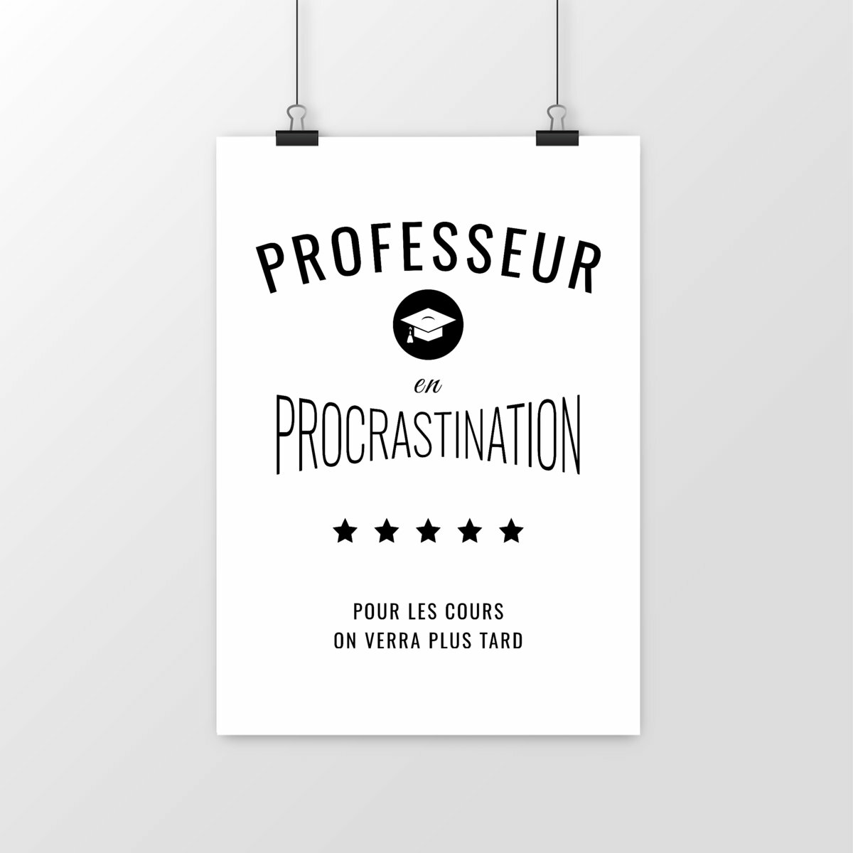 Image front ❀ Poster Vertical ~Premium ✦ PROCRASTINATION [🌐 FR] ✨