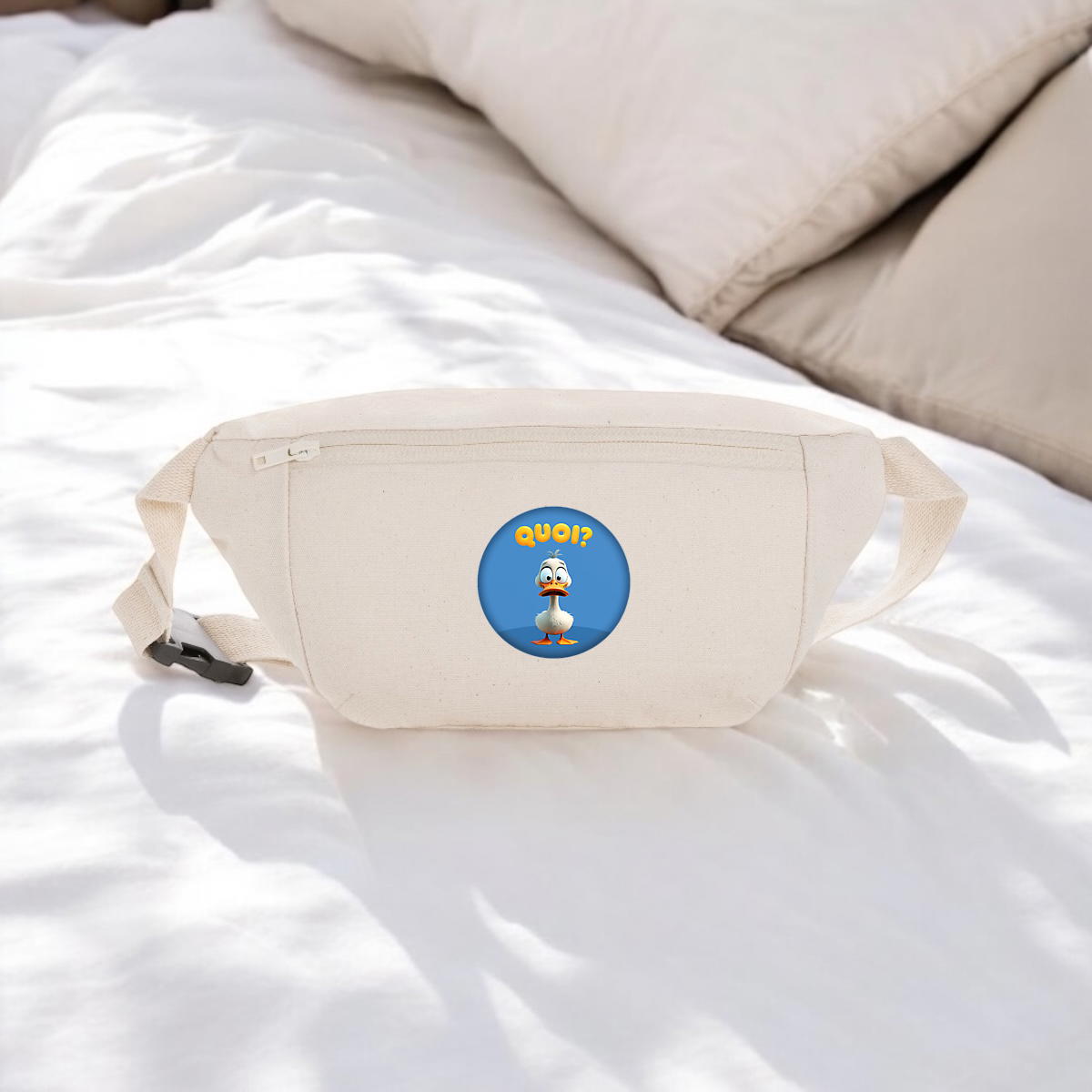 Image front ❀ Sac Banane En Toile Recyclée ~Premium+ ✦ PETIT CANARD [🌐 FR] ✨