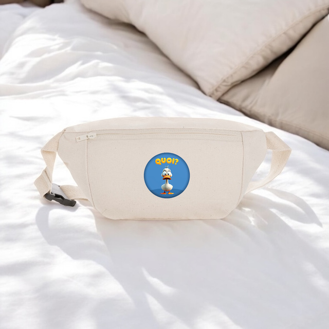 Image front ❀ Sac Banane En Toile Recyclée ✦ PETIT CANARD [🌐 FR] ✨