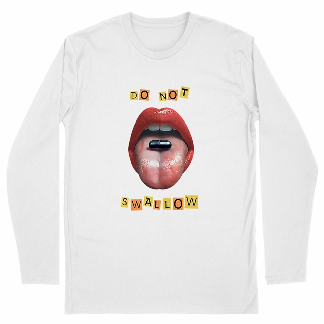 Image back ❀ T-Shirt Classique Mi-Épais Homme Manches Longues ~Premium ✦ BLACK PILL - NE PAS AVALER [🌐 EN] ✨
