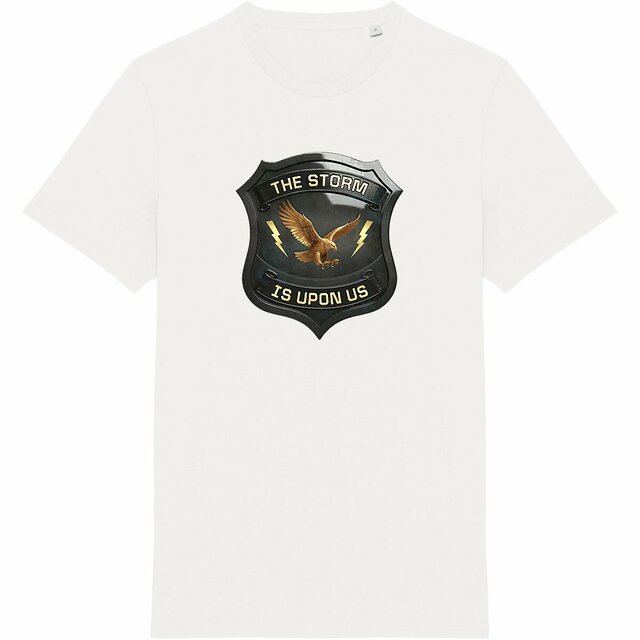 Image back ❀ T-Shirt Unisexe Mi-Épais Made in Portugal ~Premium ✦ THE STORM IS UPON US [🌐 EN] ✨