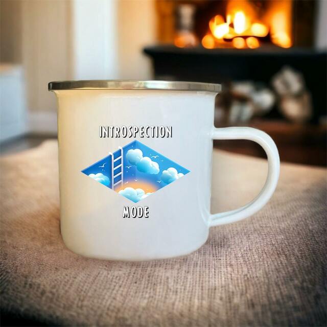 Image du produit ❀ Mug Metal ~Vintage Imprimé Sur Chaque Côté ✦ INTROSPECTION MODE [🌐 INT] ✨