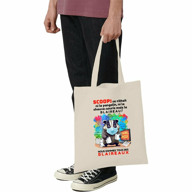 Image front ❀ Totebag Léger ~Premium ✦ PANIC MODE [🌐 FR] ✨