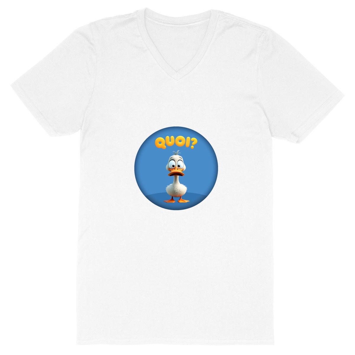 Image back ❀ T-Shirt Léger Homme Col V ~Change ✦ PETIT CANARD [🌐 FR] ✨