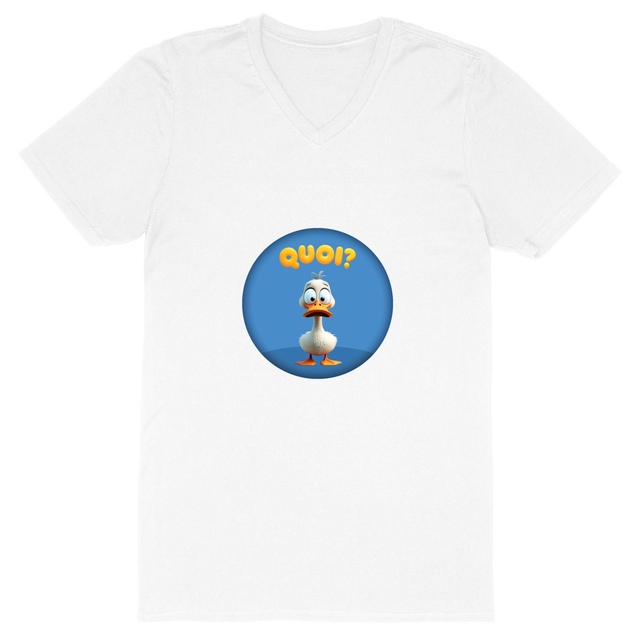 Image back ❀ T-Shirt Léger Homme Col V ~Change ✦ PETIT CANARD [🌐 FR] ✨