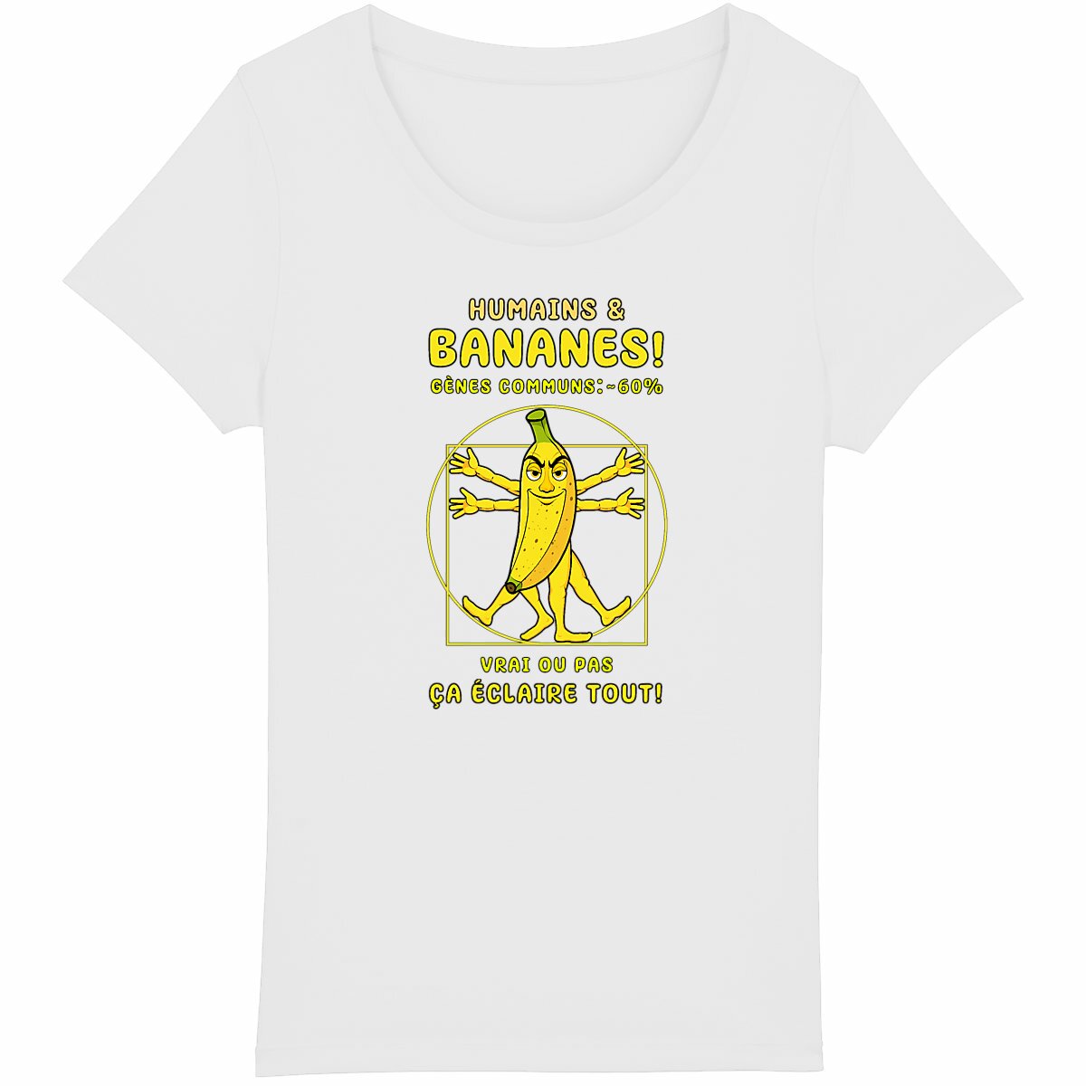 Image back ❀ T-Shirt Léger Femme ~Premium ✦ LA BANANE DE VITRUVE [🌐 FR] ✨
