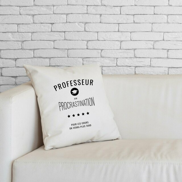 Image front ❀ Coussin + housse ~Premium+ ✦ PROCRASTINATION [🌐 FR] ✨