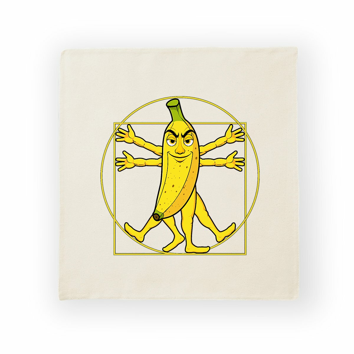 Image back ❀ Housse de coussin ~Premium+ ✦ LA BANANE DE VITRUVE [🌐 FR] ✨