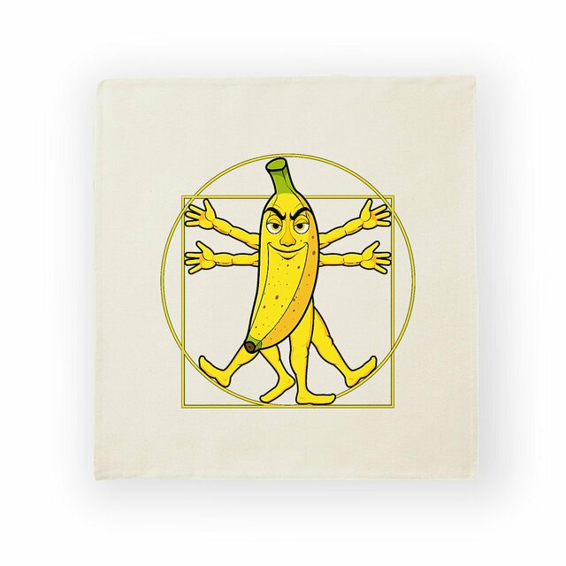 Image back ❀ Housse de coussin ~Premium+ ✦ LA BANANE DE VITRUVE [🌐 FR] ✨