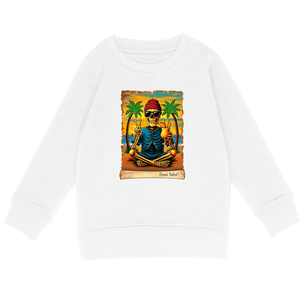 Image back ❀ Sweat-Shirt Standard Unisexe Enfant ~Premium ✦ VIVEMENT VENDREDI ! [🌐 FR] ✨