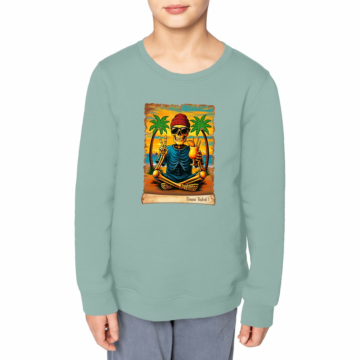 Image front ❀ Sweat-Shirt Standard Unisexe Enfant ~Premium ✦ VIVEMENT VENDREDI ! [🌐 FR] ✨