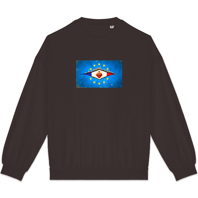 Image back ❀ Sweat-Shirt Standard Oversize Unisexe Made in Portugal ~Premium+ ✧ DÉCHIRURE FRANCE/EUROPE [🌐 FR] ✨