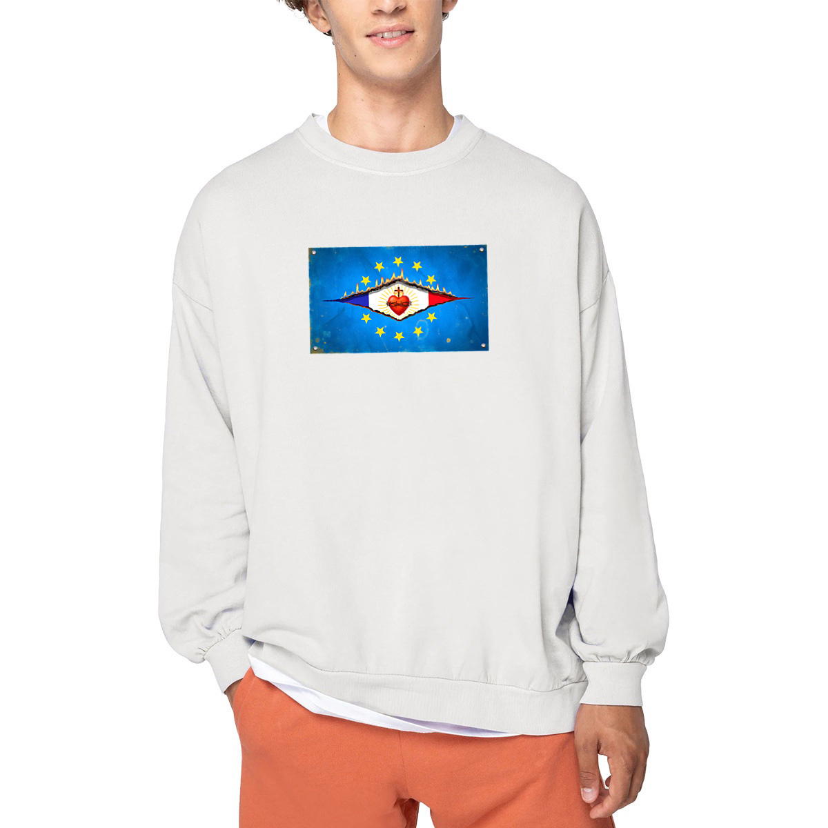 Image front ❀ Sweat-Shirt Standard Oversize Unisexe Made in Portugal ~Premium+ ✧ DÉCHIRURE FRANCE/EUROPE [🌐 FR] ✨