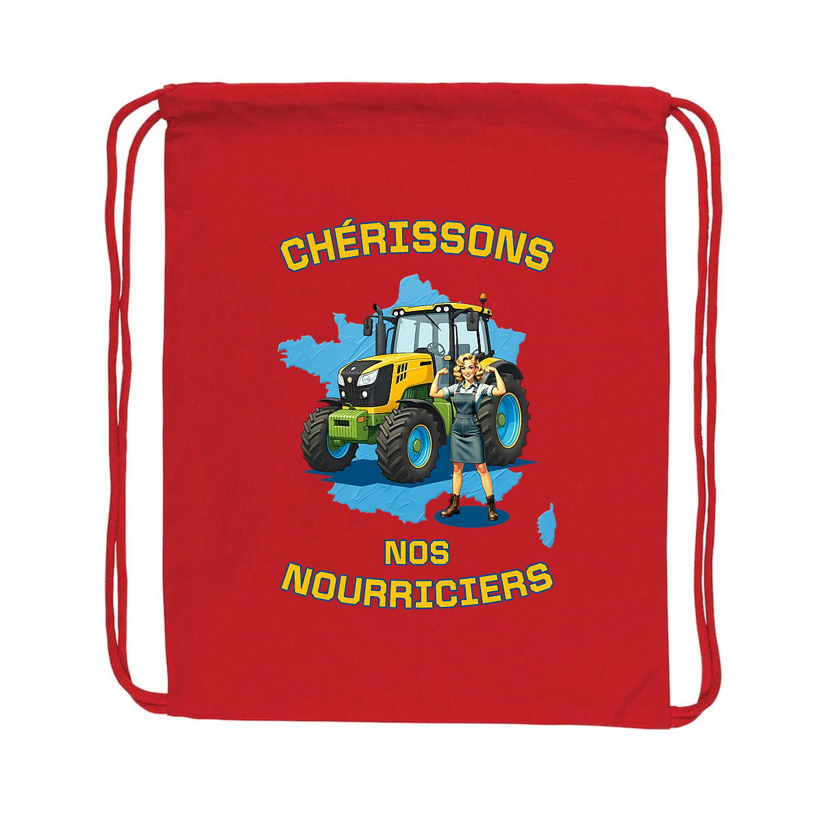 Image back ❀ Sac À Dos À Cordelettes Recyclé ~Premium ✧ SOUTENONS NOS FERMES [🌐 FR] ✨