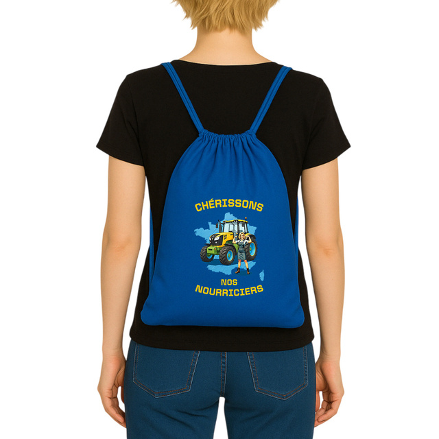 Image front ❀ Sac À Dos À Cordelettes Recyclé ~Premium ✧ SOUTENONS NOS FERMES [🌐 FR] ✨