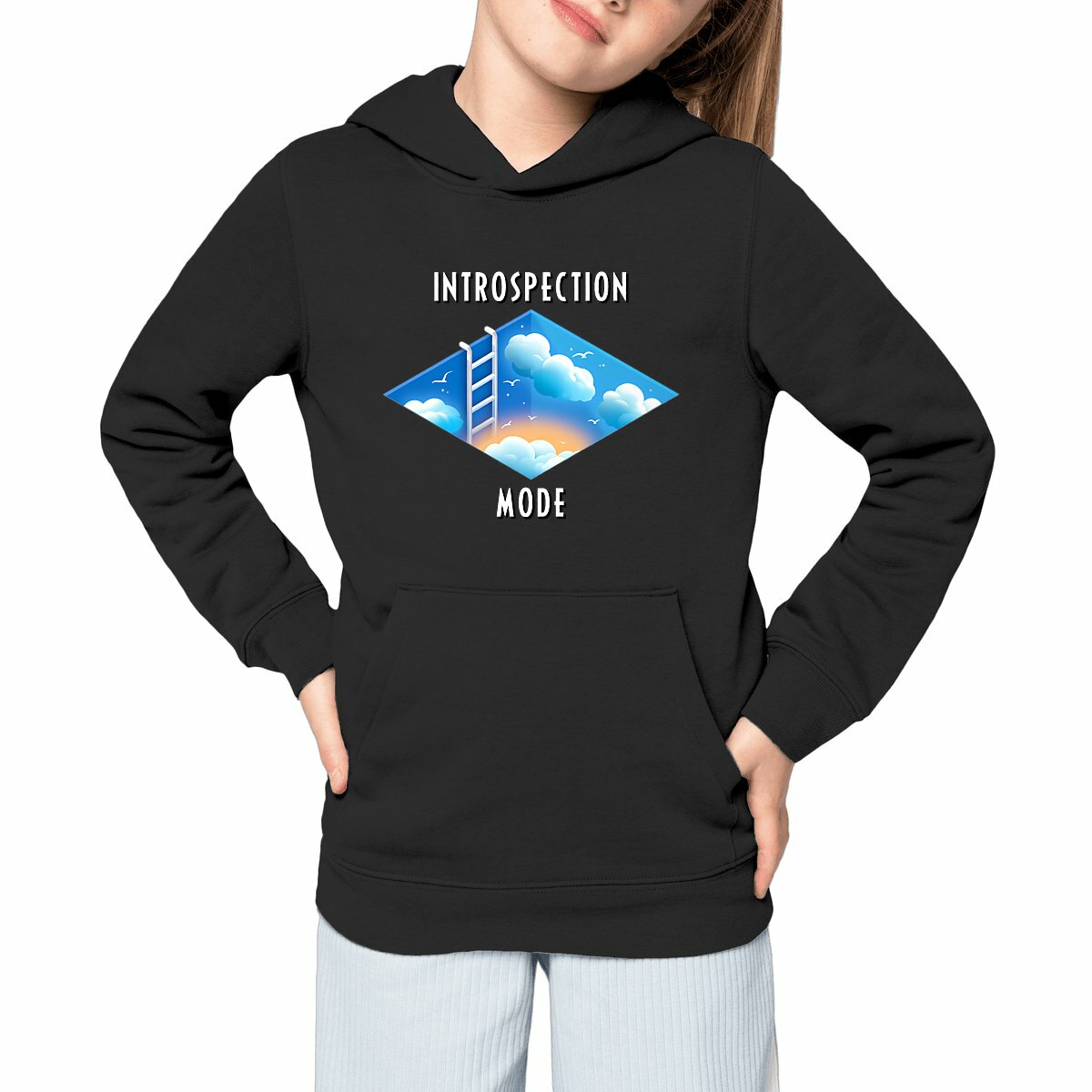 Image front ❀ Sweat-Shirt Épais à Capuche Unisexe Enfant ~Premium+ ✦ INTROSPECTION MODE [🌐 INT] ✨