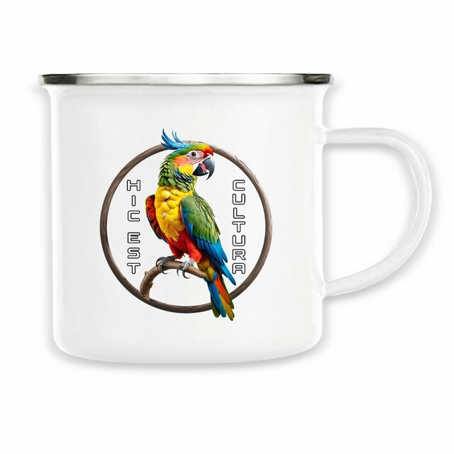 Image back ❀ Mug Metal Imprimé Sur Chaque Côté ✦ PERROQUET [🌐 LAT] ✨