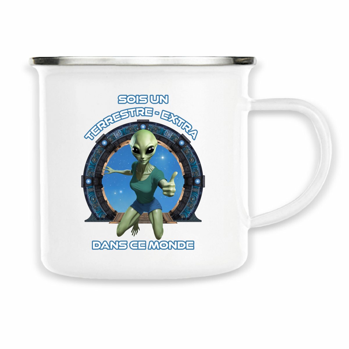 Image back ❀ Mug Metal Imprimé Sur Chaque Côté ~Vintage ✦ ZETA (EXTRA-TERRESTRE) [🌐 FR] ✨