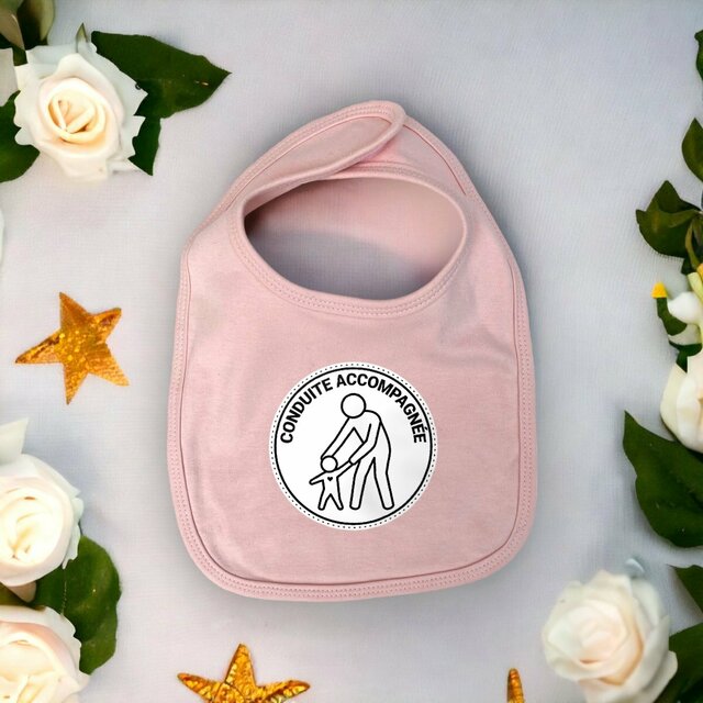 Image du produit ❀ Bavoir Bébé ~Premium+ ✦ CONDUITE ACCOMPAGNÉE [🌐 FR] ✨