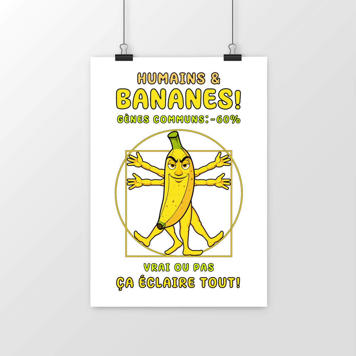 Image front ❀ Poster Vertical ~Premium ✦ LA BANANE DE VITRUVE [🌐 FR] ✨