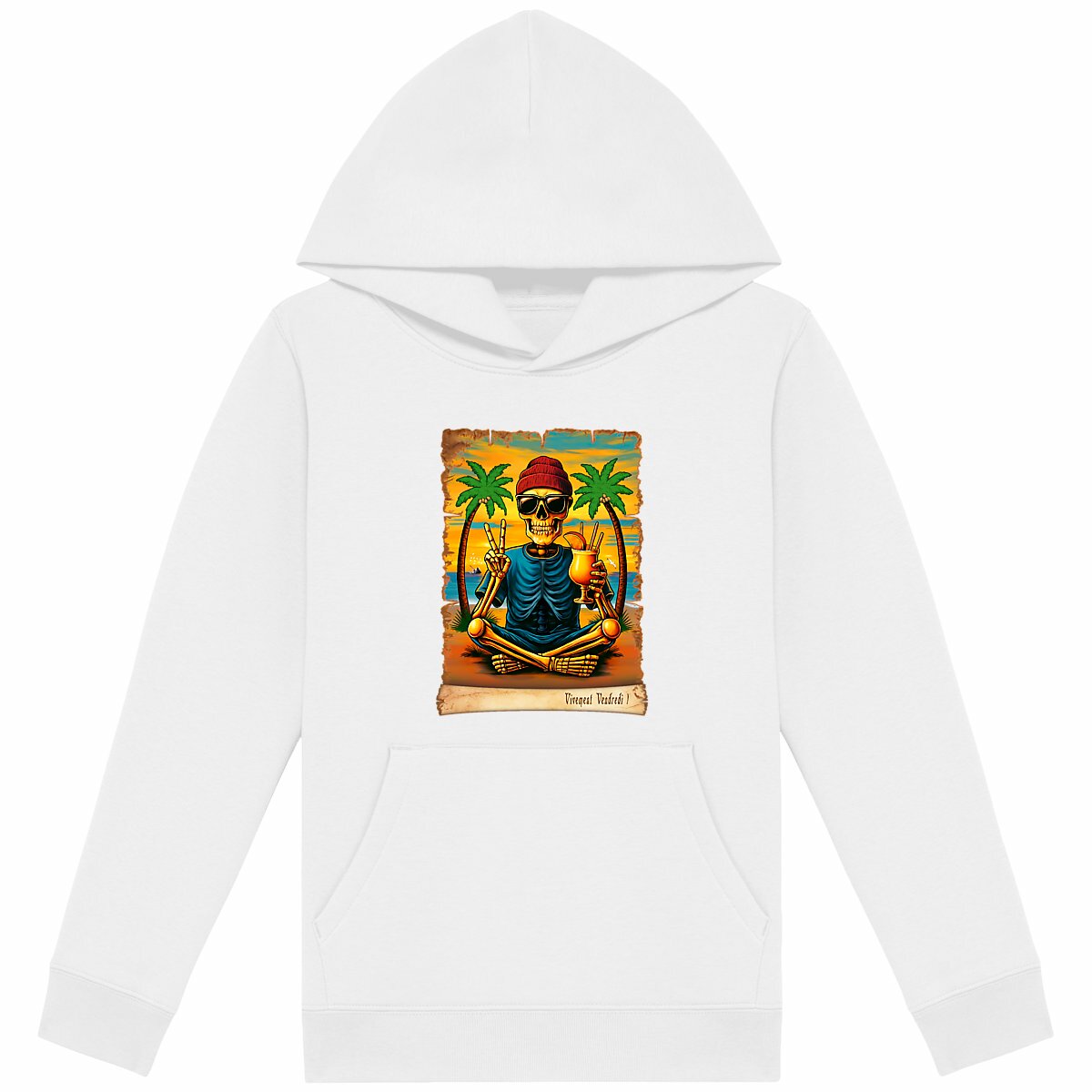 Image back ❀ Sweat-Shirt Standard à Capuche Unisexe Enfant ~Premium ✦ VIVEMENT VENDREDI ! [🌐 FR] ✨