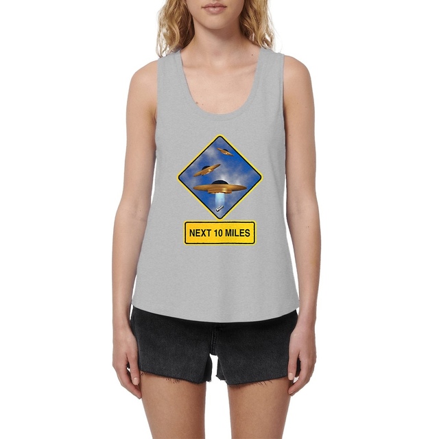Image front ❀ Débardeur Mi-Léger Femme Ample ~Premium+ ✦ UFO ALERT [🌐 EN] ✨