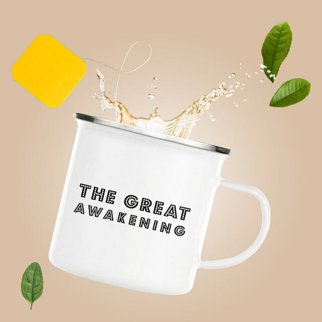Image front ❀ Mug Metal Imprimé Sur Chaque Côté ✦ THE GREAT AWAKENING [🌐 EN] ✨