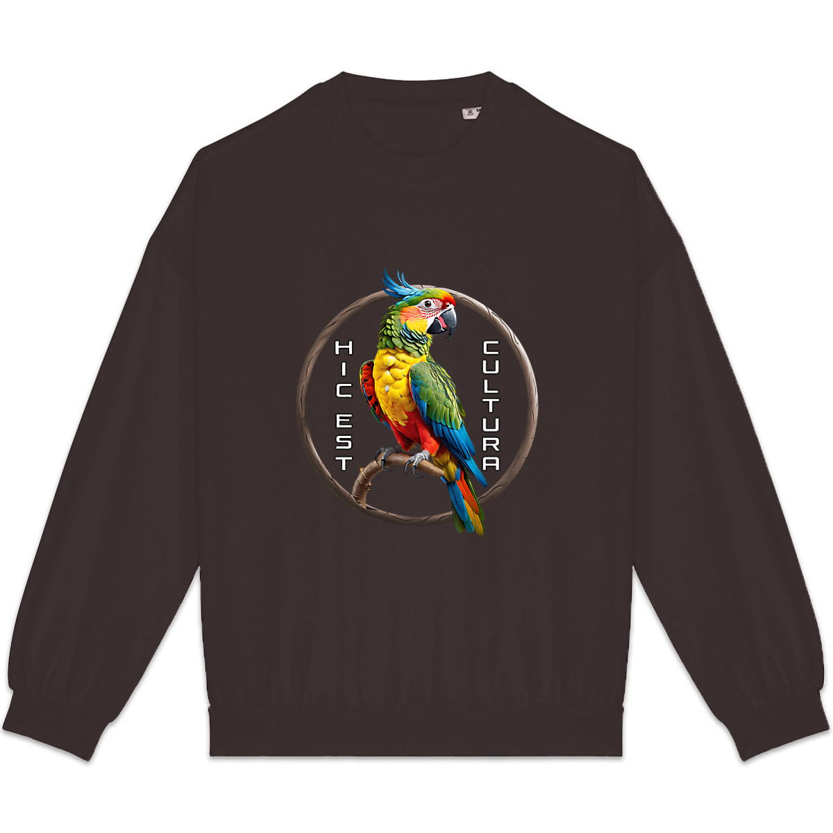 Image back ❀ Sweat-Shirt Standard Oversize Unisexe Made in Portugal ~Premium+ ✦ PERROQUET [🌐 LAT] ✨