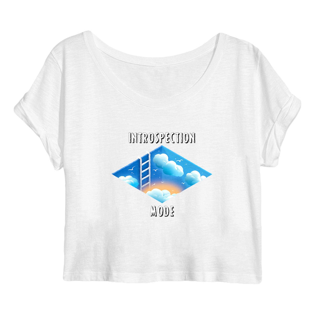 Image back ❀ Crop Top Léger Femme ~Premium+ ✦ INTROSPECTION MODE [🌐 INT] ✨