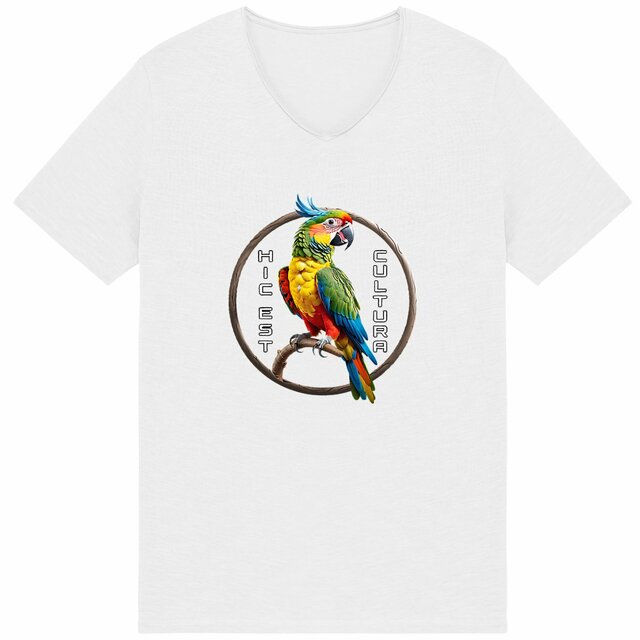 Image back ❀ T-Shirt Léger Homme Slub ~Premium+ ✦ PERROQUET [🌐 LAT] ✨