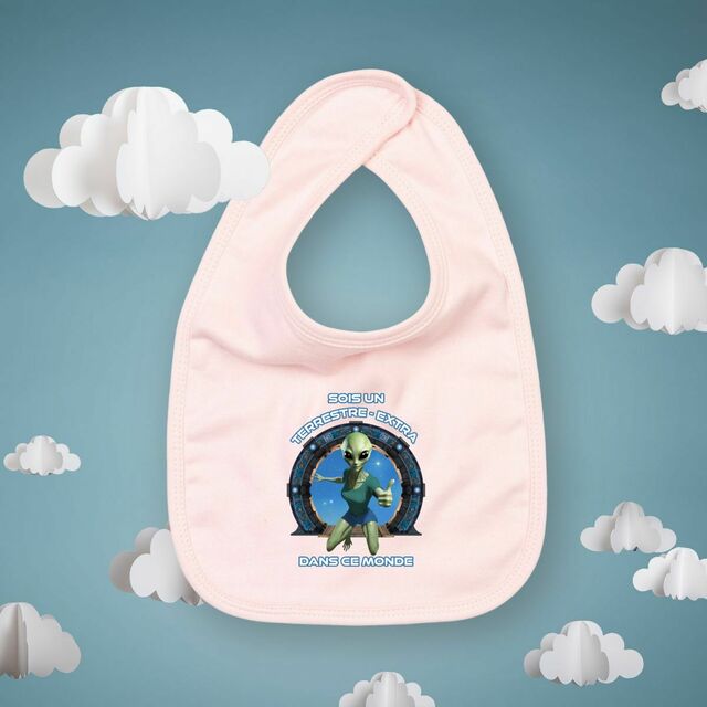 Image front ❀ Bavoir Bébé ~Premium+ ✦ ZETA (EXTRA-TERRESTRE) [🌐 FR] ✨