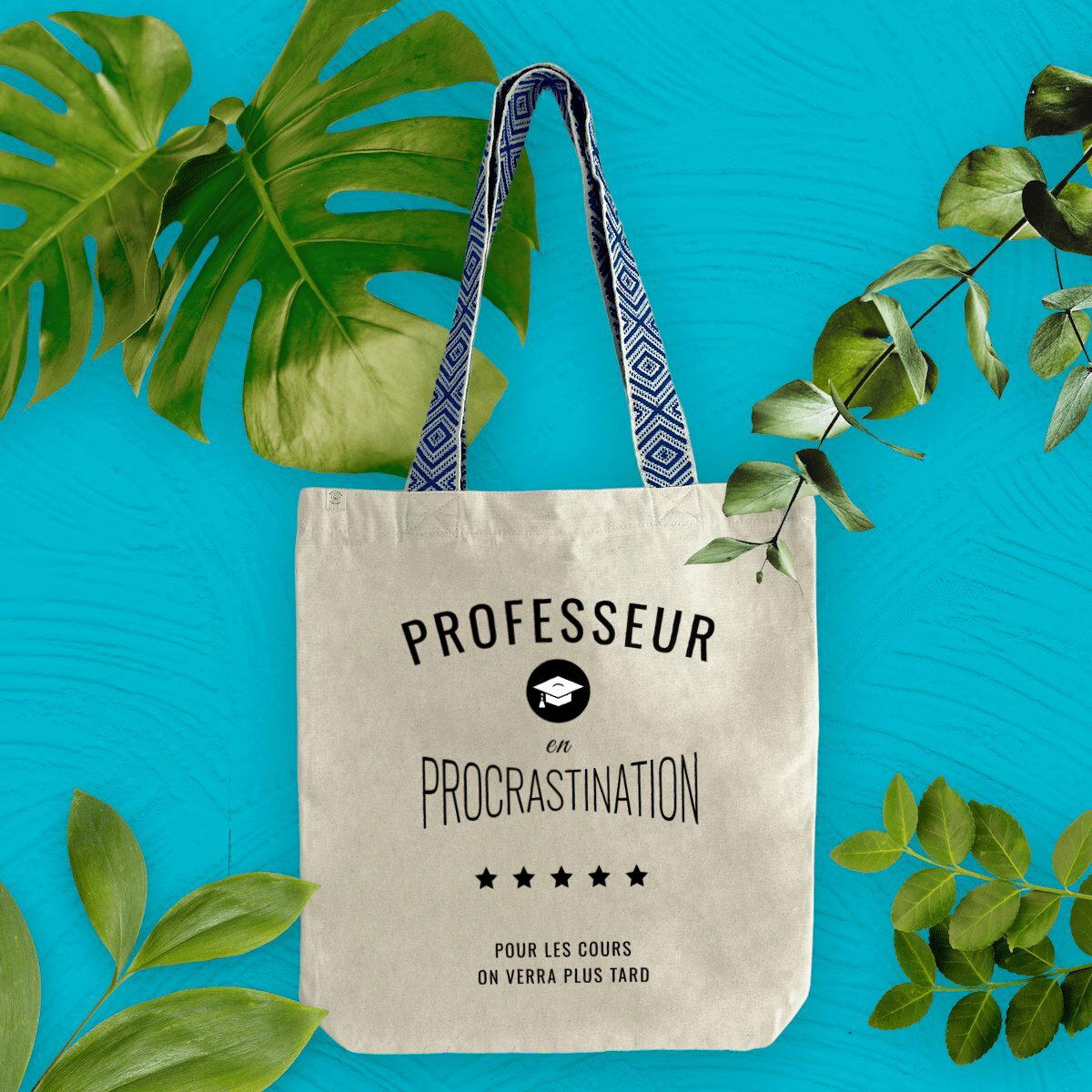 Image front ❀ Totebag Ethnique ~Premium+ ✦ PROCRASTINATION [🌐 FR] ✨