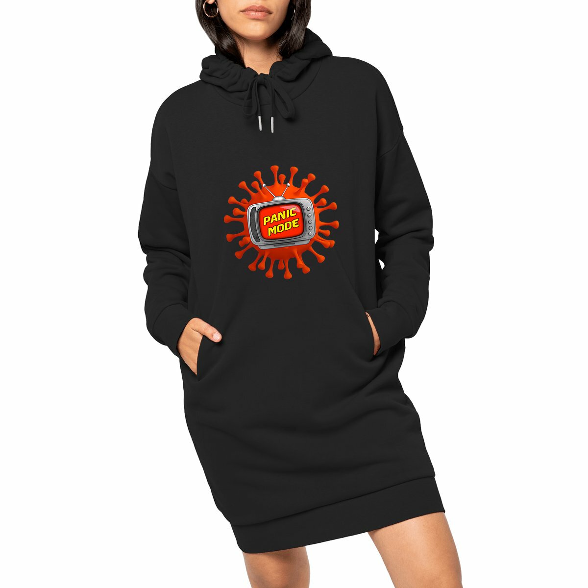 Image front ❀ Robe Sweat Lourde à Capuche Femme ~Premium+ ✦ PANIC MODE [🌐 FR] ✨