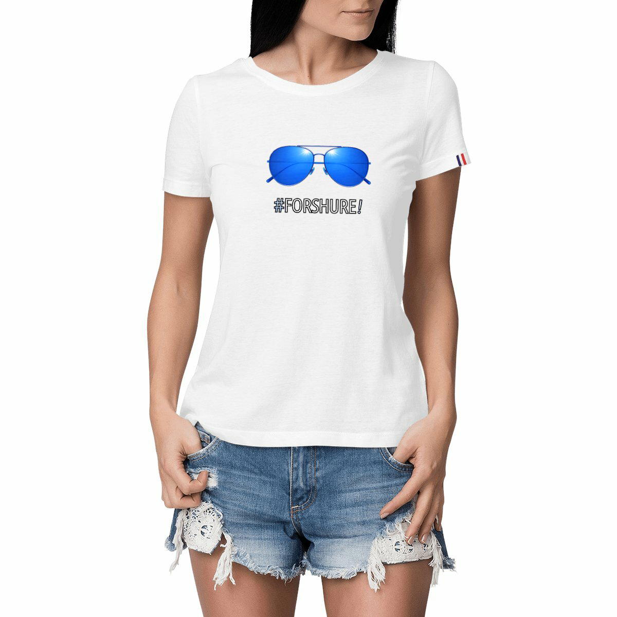Image front ❀ T-Shirt Mi-Épais Femme Made in France ~Premium+ ✧ DAVOS 2026 PARODY [🌐 FR] ✨
