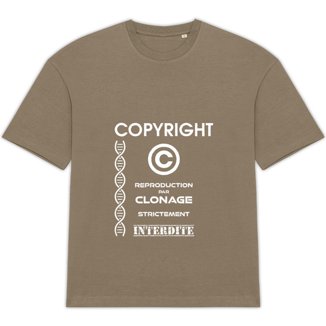 Image back ❀ T-Shirt Épais Unisexe Oversize ~Premium+ ✦ L'ANTI-CLONE [🌐 FR] ✨