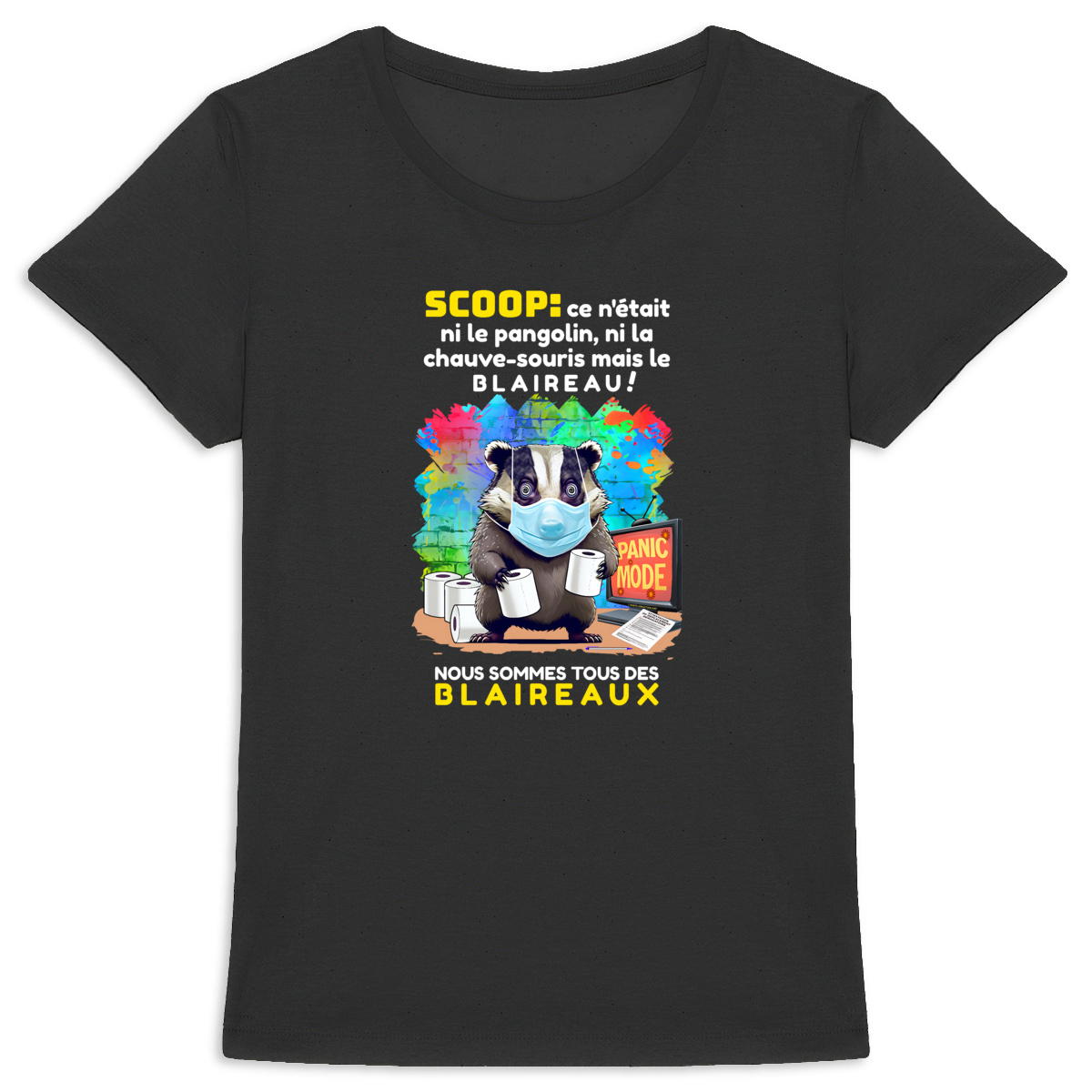 Image back ❀ T-Shirt Mi-Léger Femme ~Premium+ ✦ PANIC MODE [🌐 FR] ✨