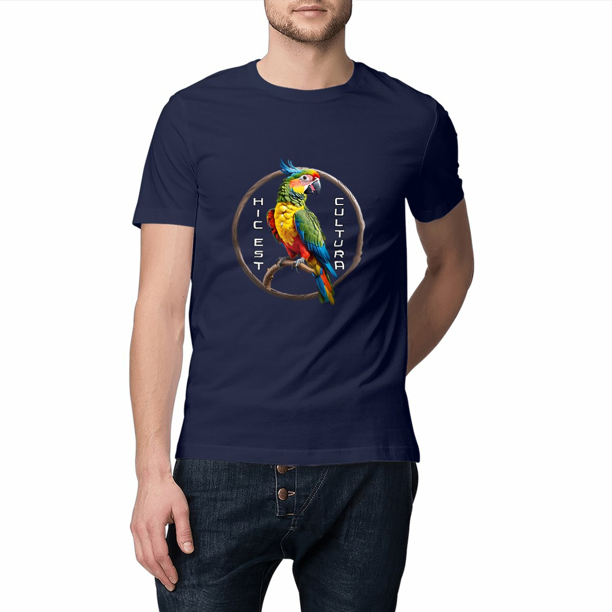 Image front ❀ T-Shirt Léger Classique Unisexe ~Change ✦ PERROQUET [🌐 LAT] ✨