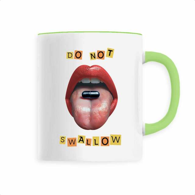 Image back ❀ Mug Céramique Imprimé Sur Chaque Côté ~Premium ✦ BLACK PILL - NE PAS AVALER [🌐 EN] ✨
