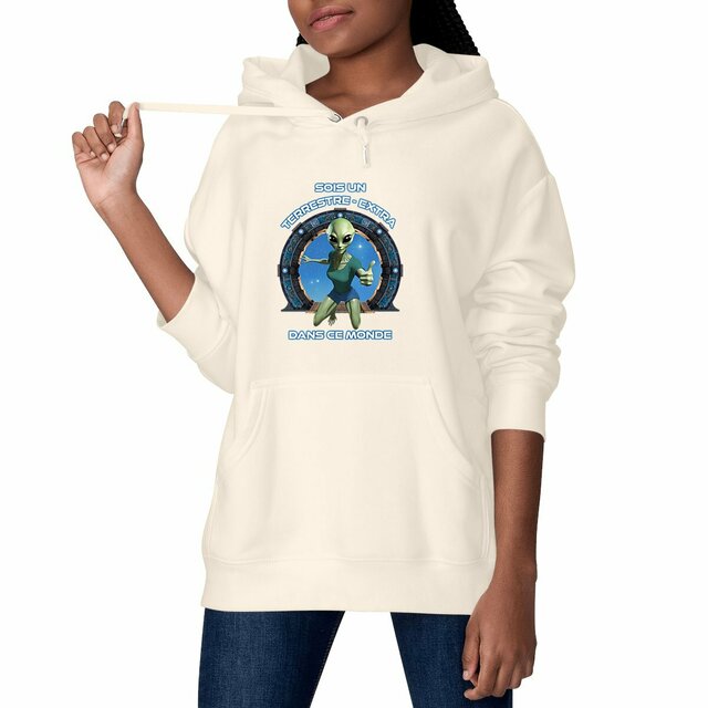Image front ❀ Sweat-Shirt Épais à Capuche Unisexe, ~Premium+ ✦ ZETA (EXTRA-TERRESTRE) [🌐 FR] ✨