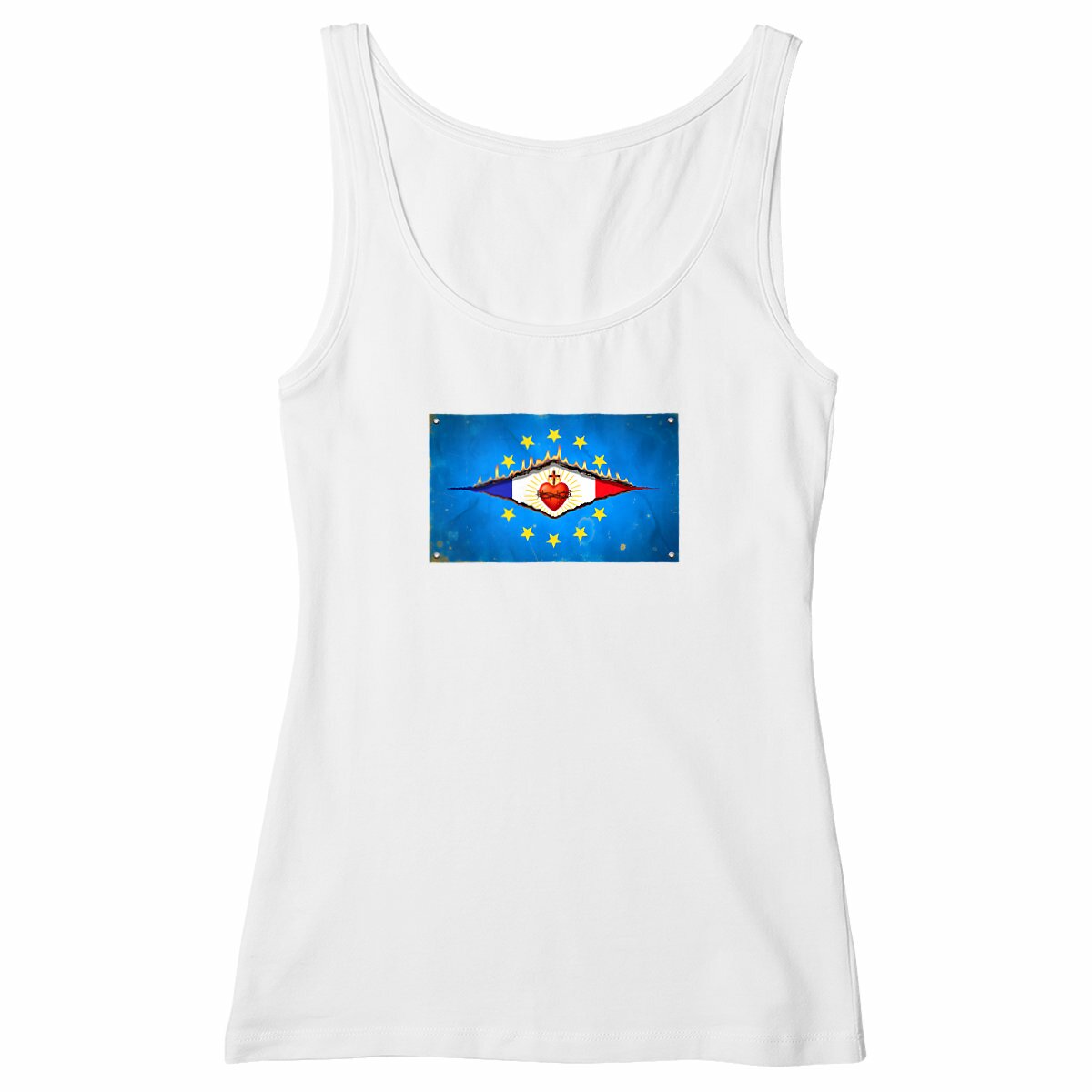 Image back ❀ Débardeur Mi-Léger Femme Cintré ~Premium ✧ DÉCHIRURE FRANCE/EUROPE [🌐 FR] ✨